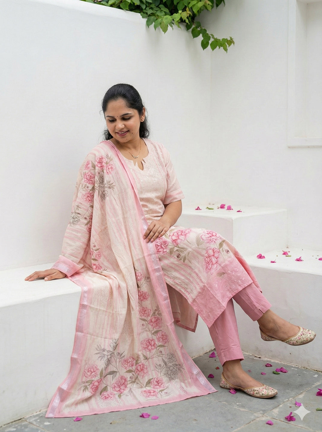 Linen cotton salwar set