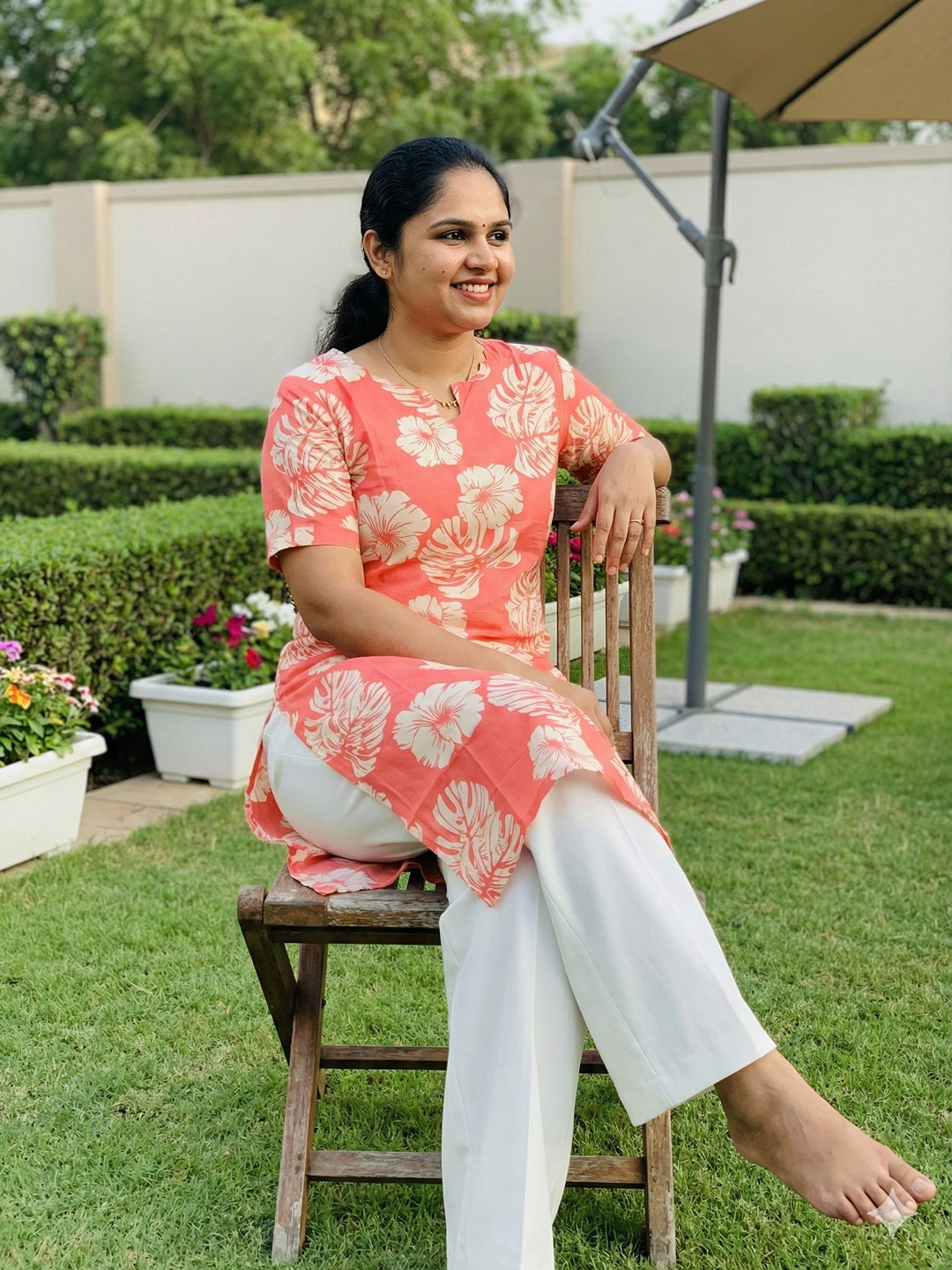 Soft cotton Kurti - Peach