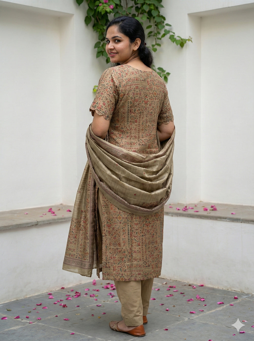 Semi tussar salwar set