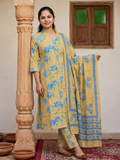Soft Cotton Lemon Yellow Salwar Set