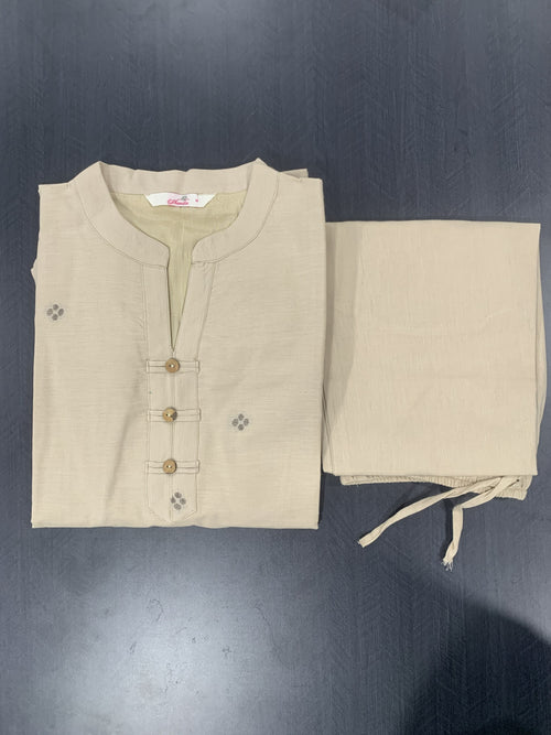 Flex cotton beige color coord set