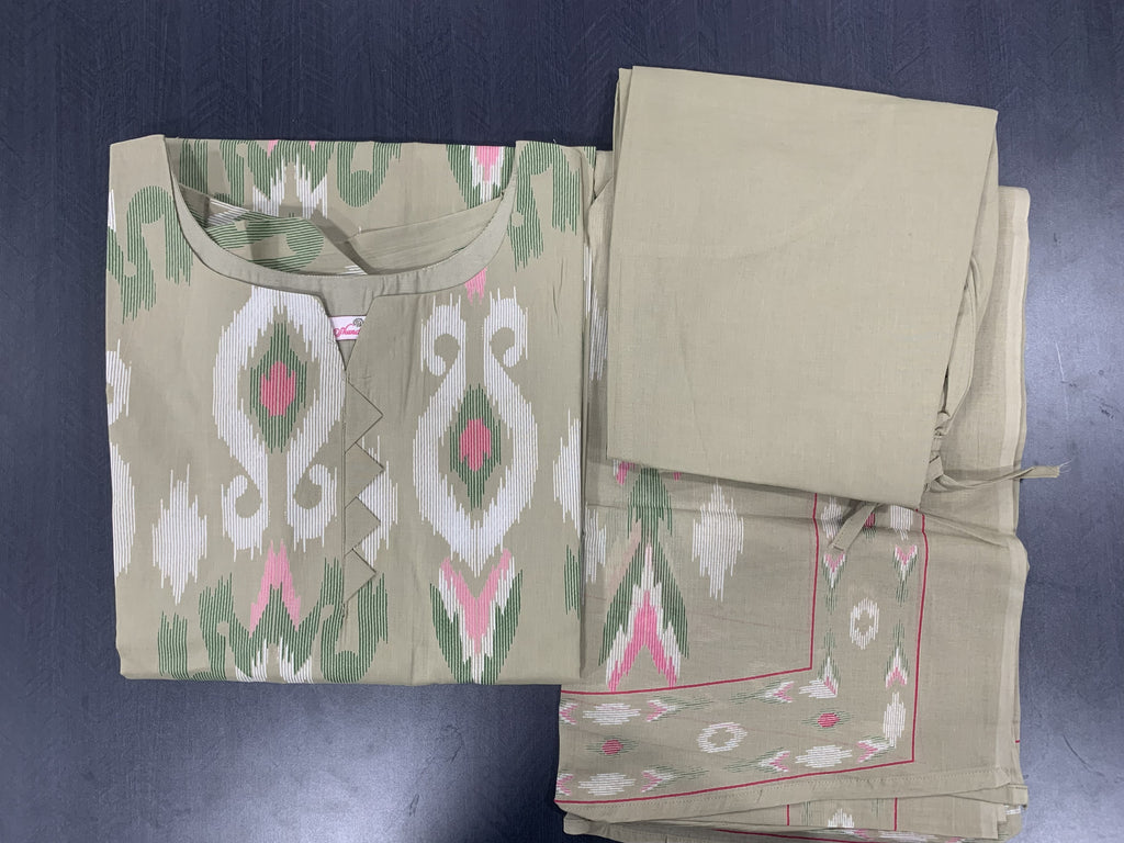 Soft Cotton Light Sage Green Salwar Set,
