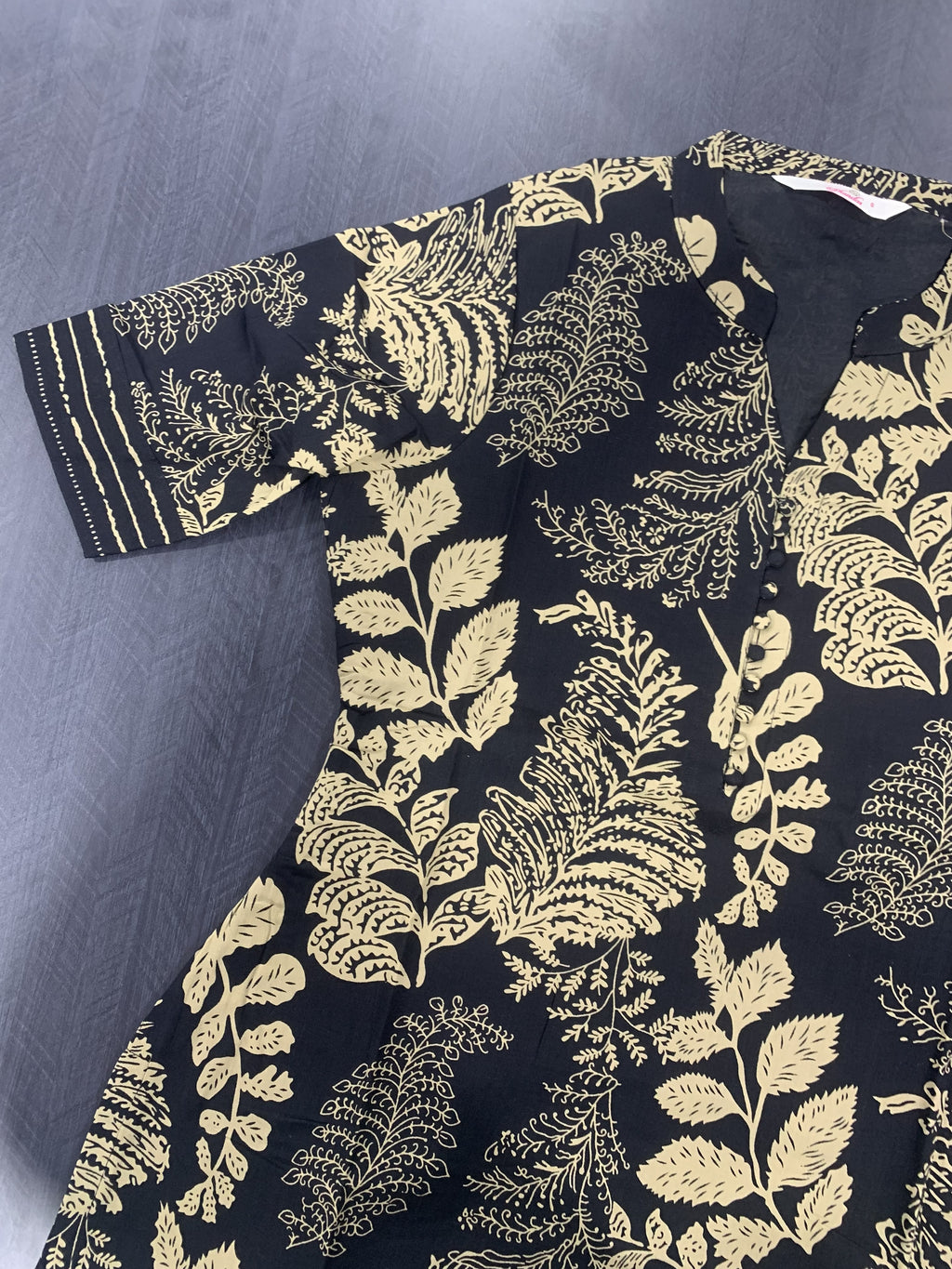Black floral coord set