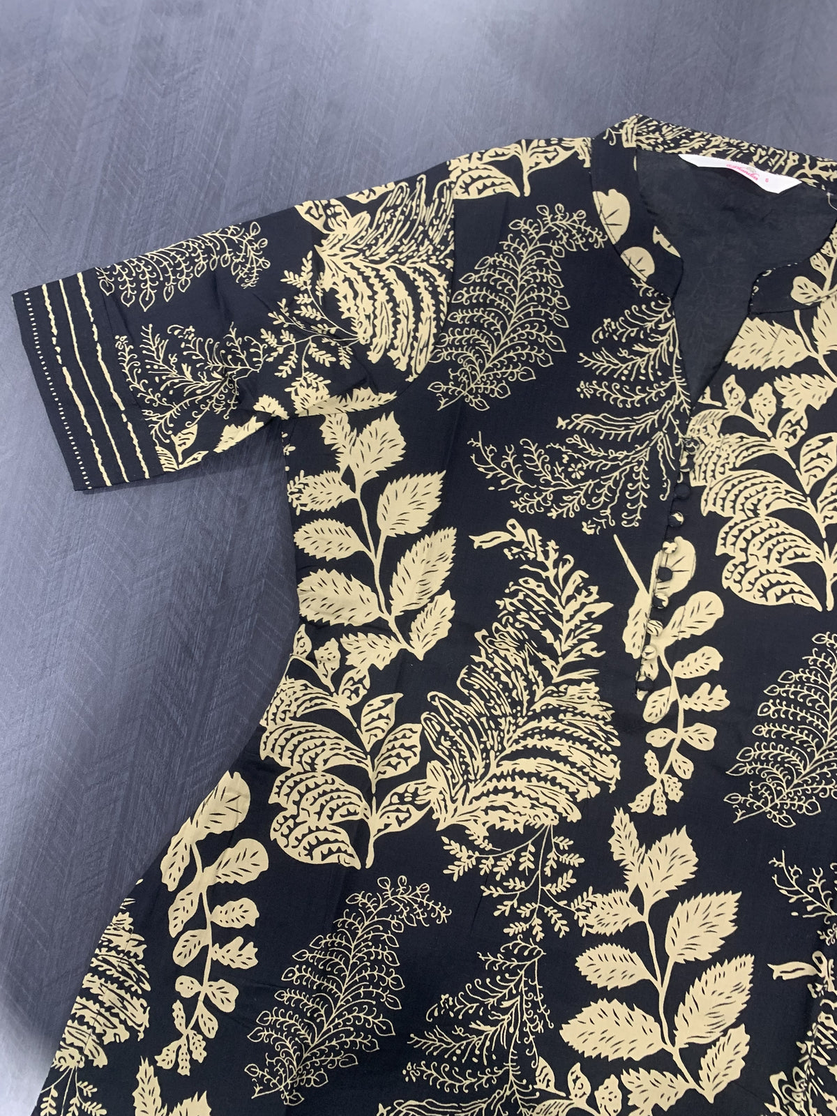 Black floral coord set